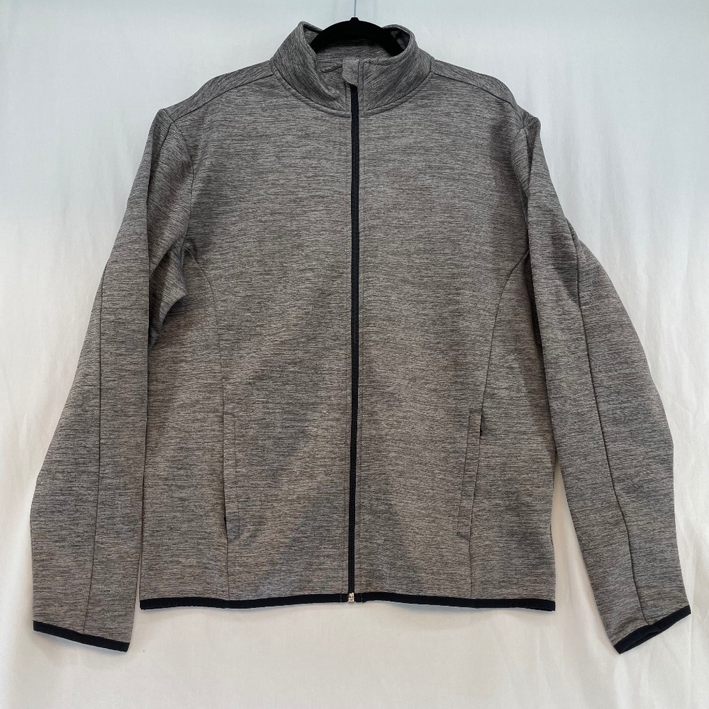 Mondetta Sweater Full Zip Gray Brown Men’s Size Large